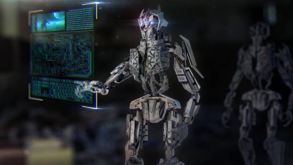 Humanoid Robot using AI to operate a screen